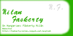 milan faskerty business card